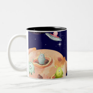Tasse 2 Couleurs Aliens spatiaux