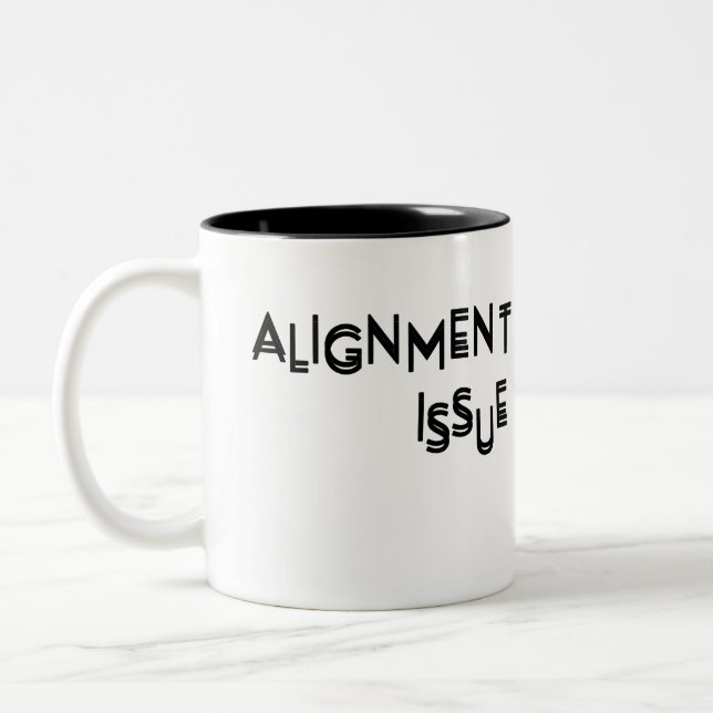 Tasse 2 Couleurs Alignment Issue Minimalist Ceramic (Gauche)