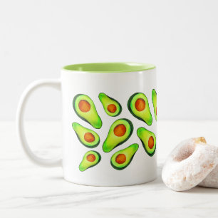Tasse 2 Couleurs Alimentation de fruits de santé vert Avocado
