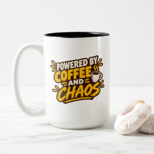 Tasse 2 Couleurs Alimenté par le Café et le Chaos