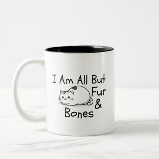 Tasse 2 Couleurs All But Fur & Bones Funny Cat Pun