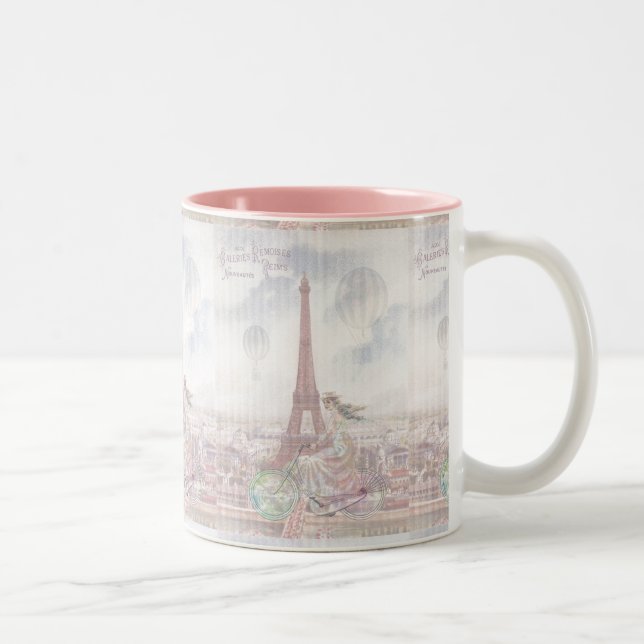 Tasse 2 Couleurs Aller à vélo par Paris (Droit)