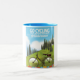 Tasse 2 Couleurs Aller à vélo "Visiter la nature sauvage de Mère Na