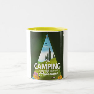 Tasse 2 Couleurs Aller camper dans la nature sauvage de mère nature