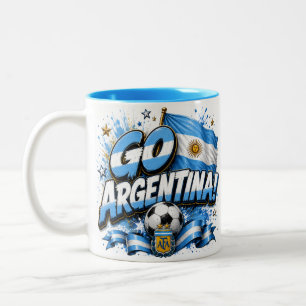 Tasse 2 Couleurs Allez Argentine Design Foot Argentine