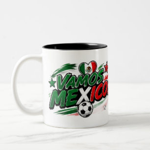 Tasse 2 Couleurs ALLEZ MEXIQUE ! Fan  Fierté Mexicaine Footb