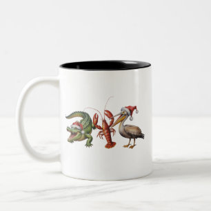 Tasse 2 Couleurs Alligator Pélican Écrevisse Oie Animal de Noël