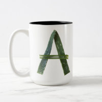 Aloe - Monogramme botanique lettre majuscule verte