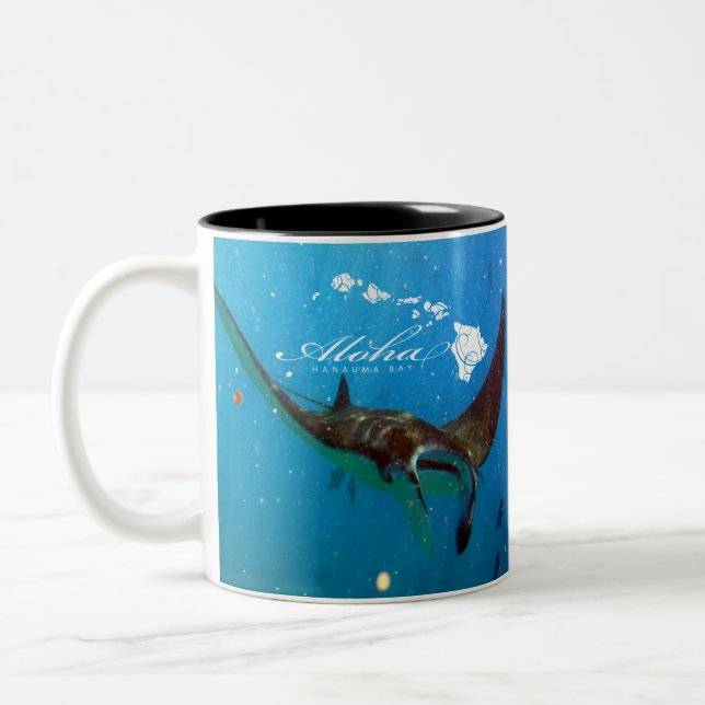 Tasse 2 Couleurs Aloha rayon de Manta d'Hawaï et îles d'Hawaï (Gauche)