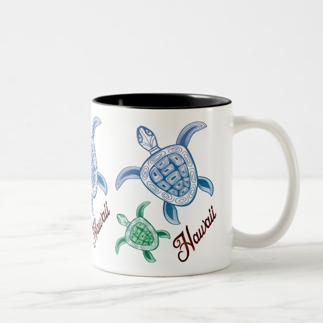 Tasse 2 Couleurs Aloha tortue d'Hawaï (Droit)