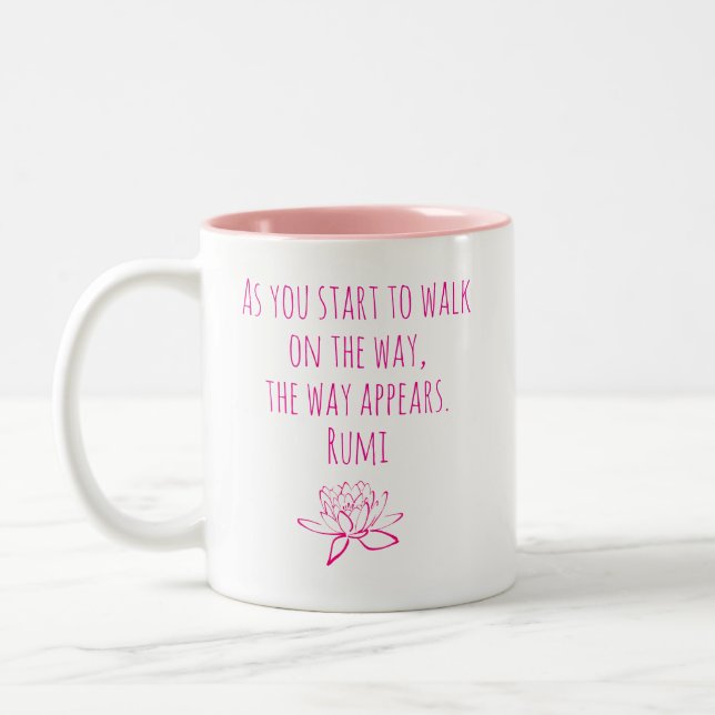 Tasse 2 Couleurs Alors que vous commencez - Rumi (Gauche)