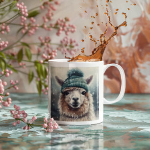 Tasse 2 Couleurs Alpaca hivernal doux