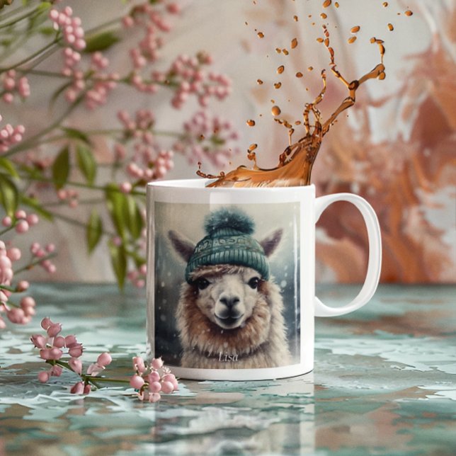 Tasse 2 Couleurs Alpaca hivernal doux (Créateur téléchargé)