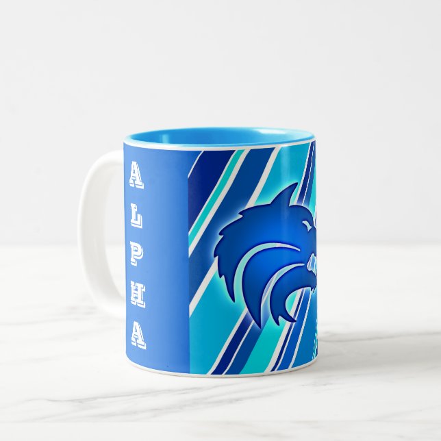 Tasse 2 Couleurs Alpha Wolf (Devant gauche)