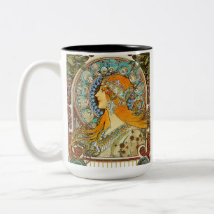 Tasse 2 Couleurs Alphonse Mucha Art Nouveau Zodiac