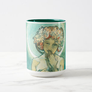 Tasse 2 Couleurs Alphonse Mucha Lune Clair De Lune Art Nouveau