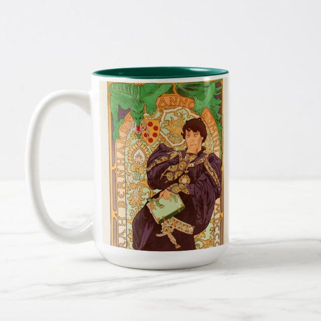 Tasse 2 Couleurs Alphonse Mucha Prince et Dragon (Gauche)