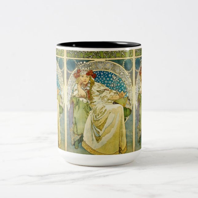 Tasse 2 Couleurs Alphonse Mucha Princess Hyacinth Art Nouveau (Centre)