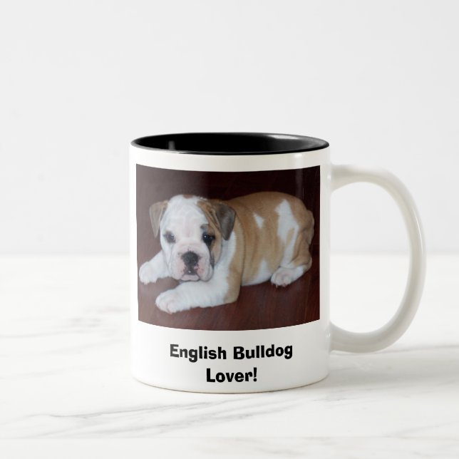 Tasse 2 Couleurs Amant anglais de bouledogue ! (Droit)