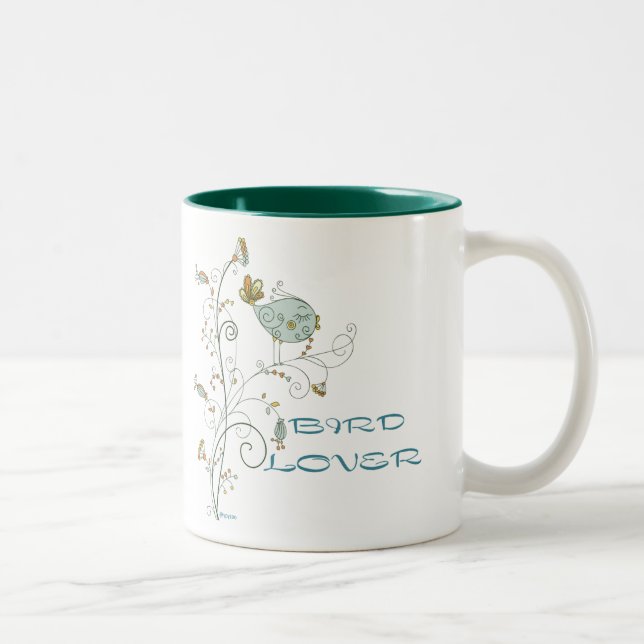 TASSE 2 COULEURS AMANT D'OISEAU (Droit)
