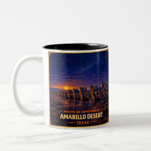 Tasse 2 Couleurs Amarillo Route 66 Désert Café Style Cadeau