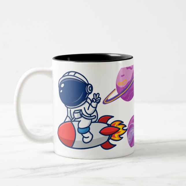 Tasse 2 Couleurs Amateur d'astronomie (Gauche)
