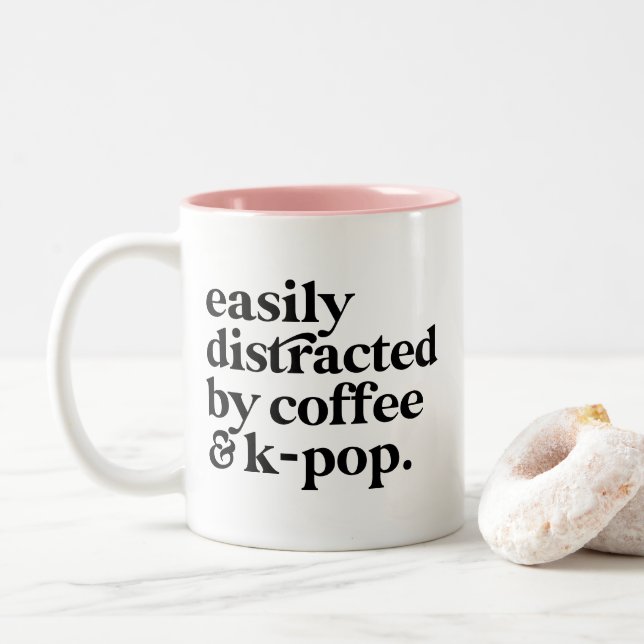 Tasse 2 Couleurs Amateur de K-pop (Avec donut)