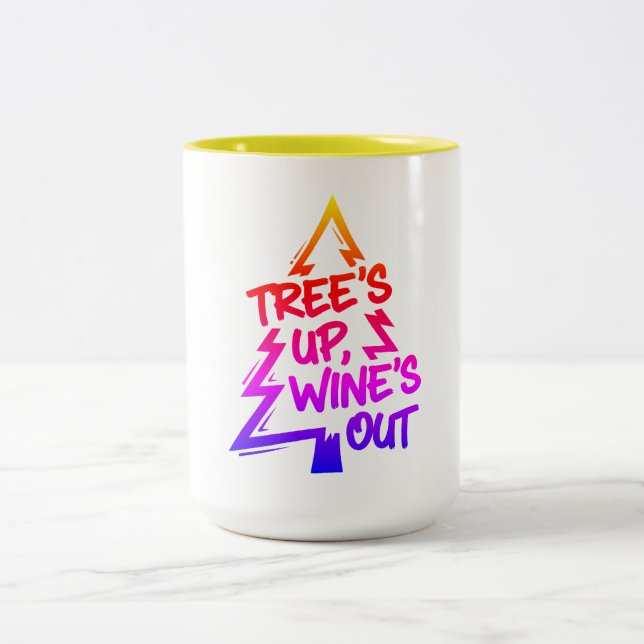 Tasse 2 Couleurs Amateur de vin arbre de Noël (Centre)