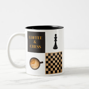 Tasse 2 Couleurs Amateurs de café et d'échecs et joueurs d'échecs