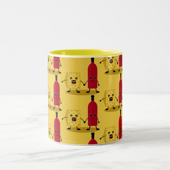 Tasse 2 Couleurs Amateurs De Vins Et De Fromages (Centre)