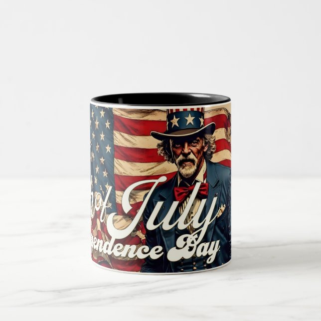 Tasse 2 Couleurs Âme fière du 4 juillet (Centre)