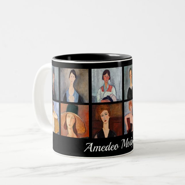 Tasse 2 Couleurs Amedeo Modigliani - Collage de chefs-d'oeuvre (Devant gauche)