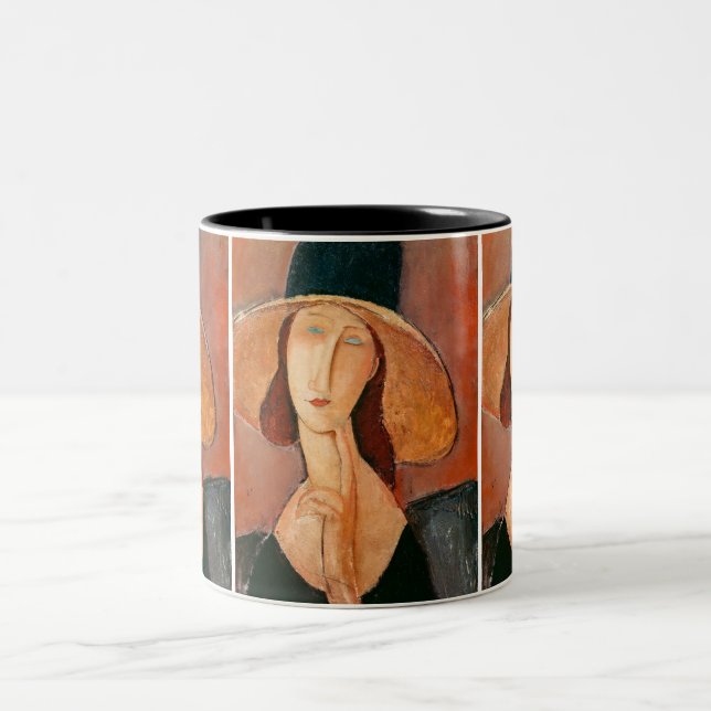 Tasse 2 Couleurs Amedeo Modigliani - Jeanne Hebuterne en grand Casq (Centre)