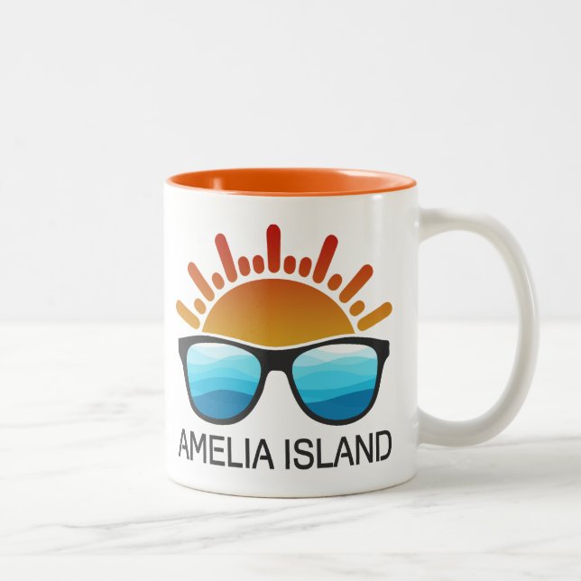 Tasse 2 Couleurs Amelia Island Florida Lunettes de soleil (Droit)