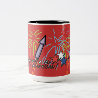 Tasse 2 Couleurs Américain fier -