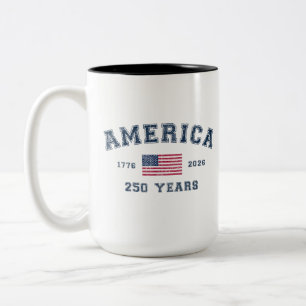 Tasse 2 Couleurs Amérique 250 Ans Drapeau des États-Unis USA 4 juil