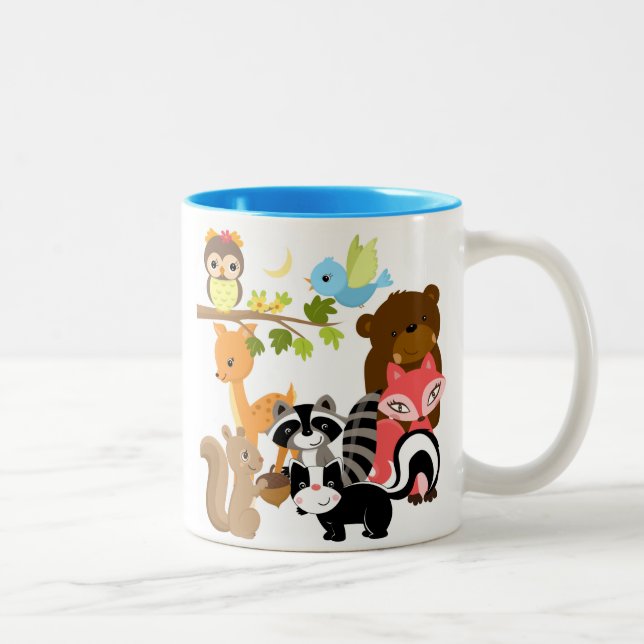 Tasse 2 Couleurs Amis de forêt (Droit)
