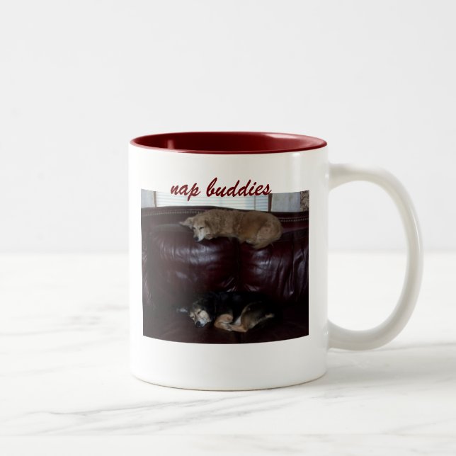 Tasse 2 Couleurs amis de petit somme (Droit)