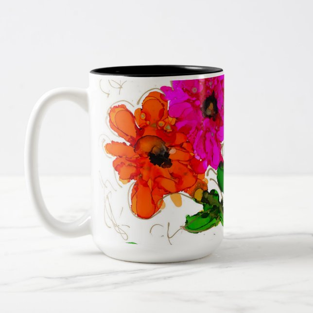 Tasse 2 Couleurs Amis heureux (Gauche)
