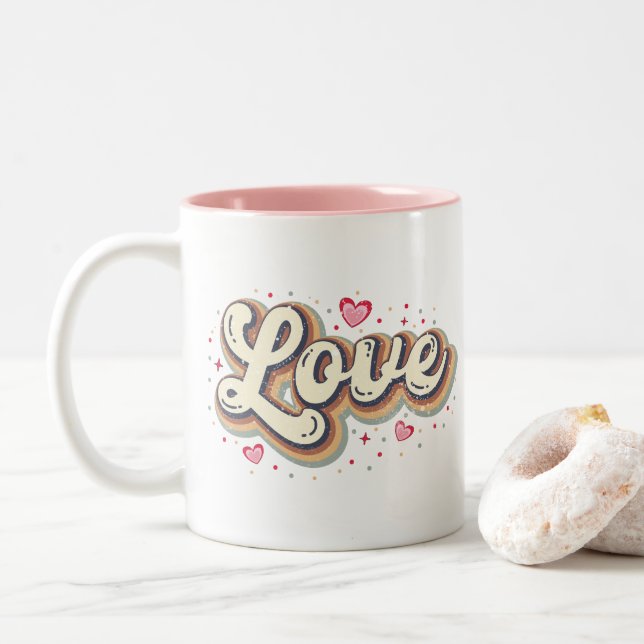 Tasse 2 Couleurs Amour (Avec donut)