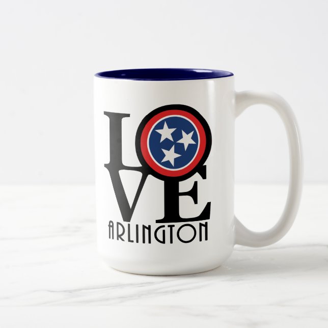 Tasse 2 Couleurs AMOUR Arlington TN 15oz (Droit)