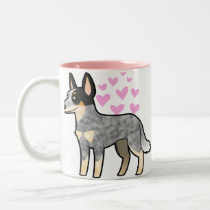 Tasse 2 Couleurs Amour australien de chien/Kelpie de bétail