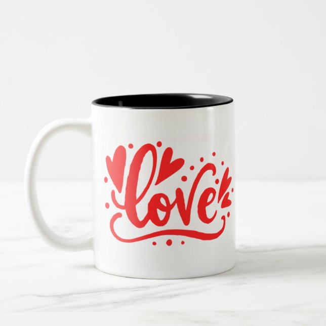Tasse 2 Couleurs Amour - Cœur (Gauche)
