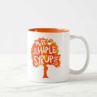 Tasse 2 Couleurs Amour d'arbre de sirop d'érable de hanche