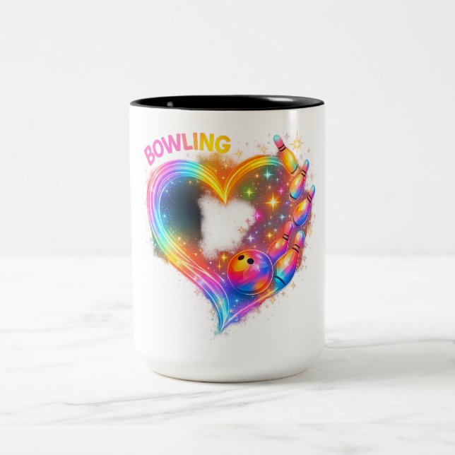 Tasse 2 Couleurs Amour de Bowling Lumineux (Centre)