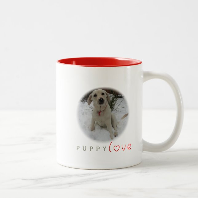 Tasse 2 Couleurs Amour de chiot (Droit)