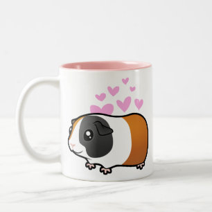 Tasse 2 Couleurs Amour de cobaye (cheveux lisses)