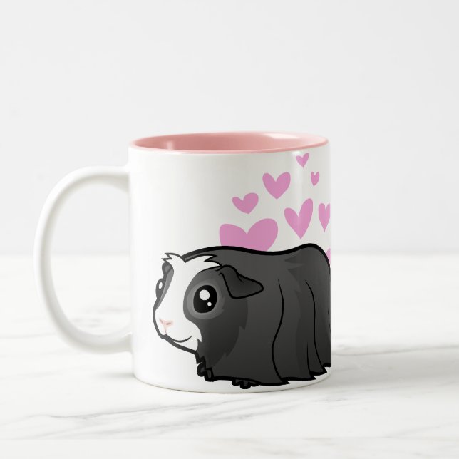 Tasse 2 Couleurs Amour de cobaye (longs cheveux) (Gauche)