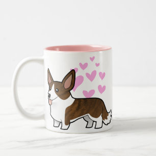 Tasse 2 Couleurs Amour de corgi de Gallois de cardigan