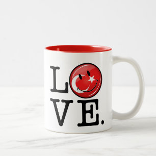 Tasse 2 Couleurs Amour de drapeau de sourire de la Turquie